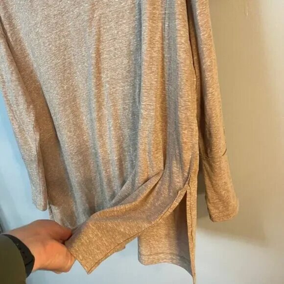 Free People We The Free Bella Vista Tunic Top Cowl Neck Turtleneck Tan SZ Small - Picture 16 of 16